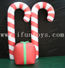 Outdoor Christmas Decoration Inflatable Candy Cane / PVC Inflatable Christmas Candy Stick Candy Cane Balloon for Party Event