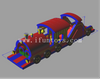 Giant commercial 53ft long super market inflatable Chuggy Choo Choo train obstacle courses for kids and toddlers 