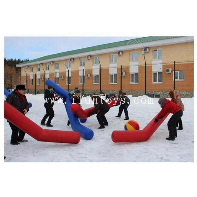 Giant Inflatable Ice Hockey Stick,Team Building Inflatable Hockey Stick