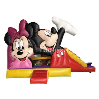 Cheap Inflatable Minnie & Mickey Mouse Bouncy / Mickey Mouse Inflatable Clubhouse / Disney Inflatable Jumping Castle for Kids