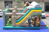 Animal Theme Inflatable Dry Slide / Inflatable Bouncy Playground Slide / Outdoor Slide Game