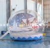 Christmas Decoration Inflatable Snow Globe Transparent Bubble Tent with Printed Background Blower And Pump