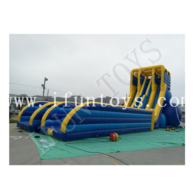 Inflatable Freefall SkySlide / Inflatable Skyscraper Water Slide / Inflatable Dropkick Slide
