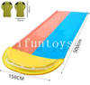 Double Racing Lane Slip And Slides for Kids / Splash Surfing Waterslide / Crash Pad for Backyards