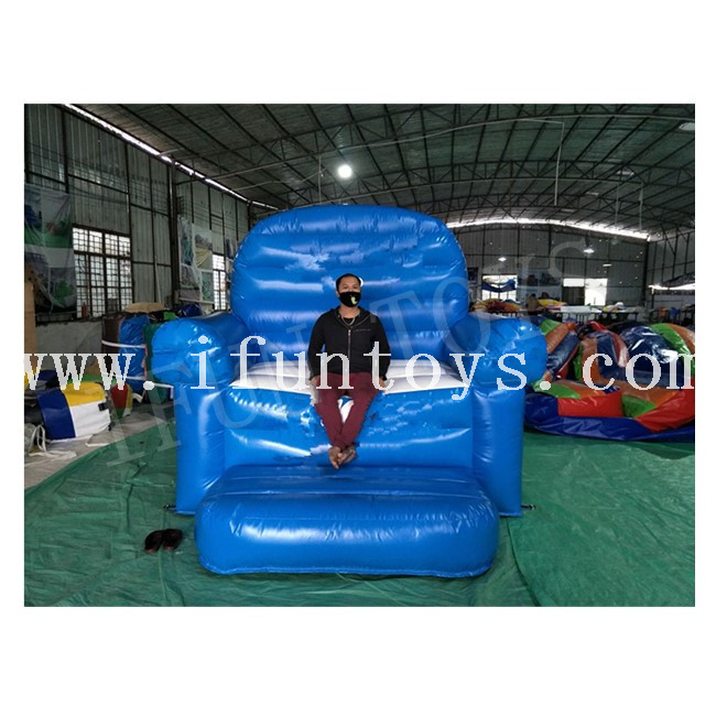 Durable PVC Tarpaulin Inflatable King Throne / Inflatable Sofa Chair / Inflatable Furniture Sofa Set