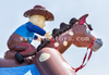 Cowboy Theme Inflatable Jumping Castle / Trampoline Bouncer for Kids