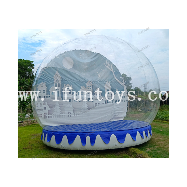 Christmas Decoration Inflatable Snow Globe Human Size Snow Globe Photo Booth Tent for Outdoor Event