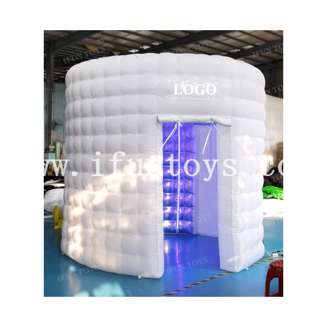Portable 360 Enclosure Inflatable Photo Booth Backdrop Round Photobooth Kiosk for Birthday Party / Event