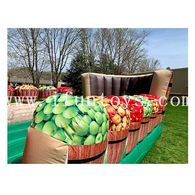 Interactive Bobbing Apples Inflatable Bungee Game / Inflatable Bungee Run for Apples 
