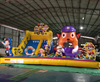New design fire dog belly theme fun city with slide/ inflatable bouncy castle playground/ inflatable amusement park for sale 