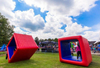 Inflatable Flip It for Team Building ,Inflatable Square Rolling Game,Inflatable Flip It Soft Cube for Team Game