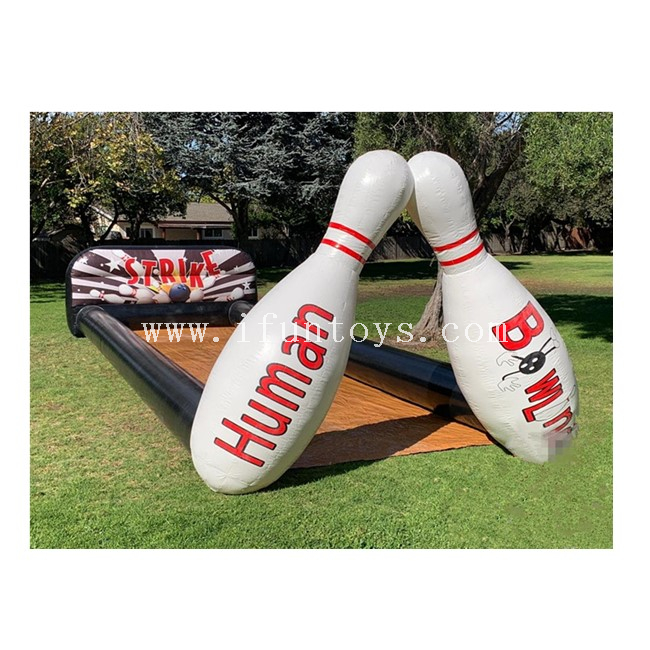 Outdoor Inflatable Bowling Alley / Human Bowling Slide / Inflatable Human Bowling Ball Set Game for Kids And Adults