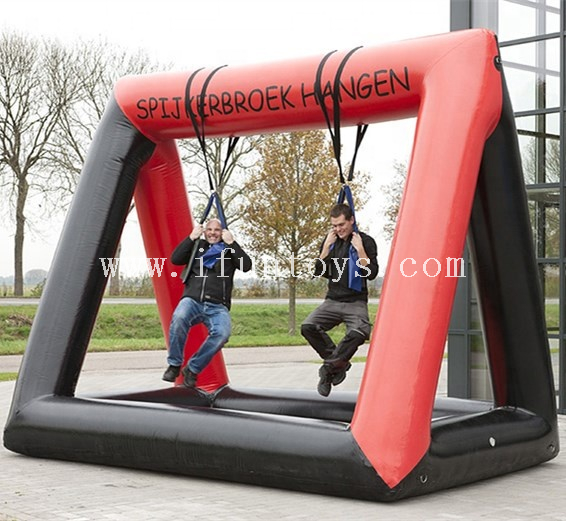 Outdoor Interactive Inflatable Human Hang Tight Challenge Game for 2players