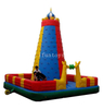 New finished yellow color commercial Inflatable playgrounds rock climbing wall for sport games