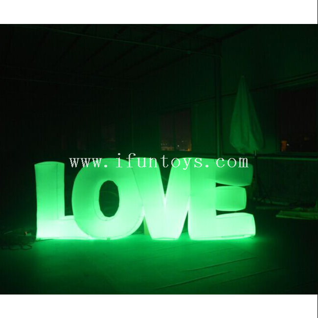 Romantic Wedding Inflatable Letter Love Inflatable Led Letter Balloon For Stage Decoration/Led Inflatable Love For Party