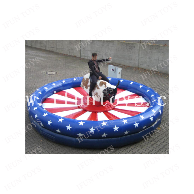 Cheap Bull Games Inflatable Rodeo Mechanical Bull Adult Inflatable Mechanical Bucking Bulls Rides for Amusement Park