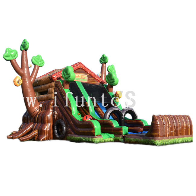 Inflatable TreeTop Bounce N' Slide / Tree House Inflatable Slide 