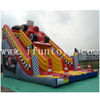 Car Speedway Inflatable Bouncy castle with Slide/inflatable dry slide/inflatable double lane slide for kids