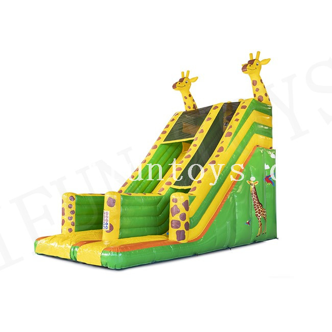 Inflatable Giraffe Slide / Outdoor Bouncy Slide / Dry Slide with Air Blower for Kids