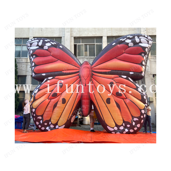 Outdoor Indoor Decoration Giant Inflatable Butterfly Model / Butterfly Balloon Wing for Garden Advertising Event Party