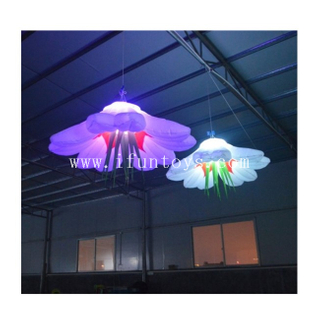 Giant Inflatable Hanging Flower with LED Lighting for Party Decoration