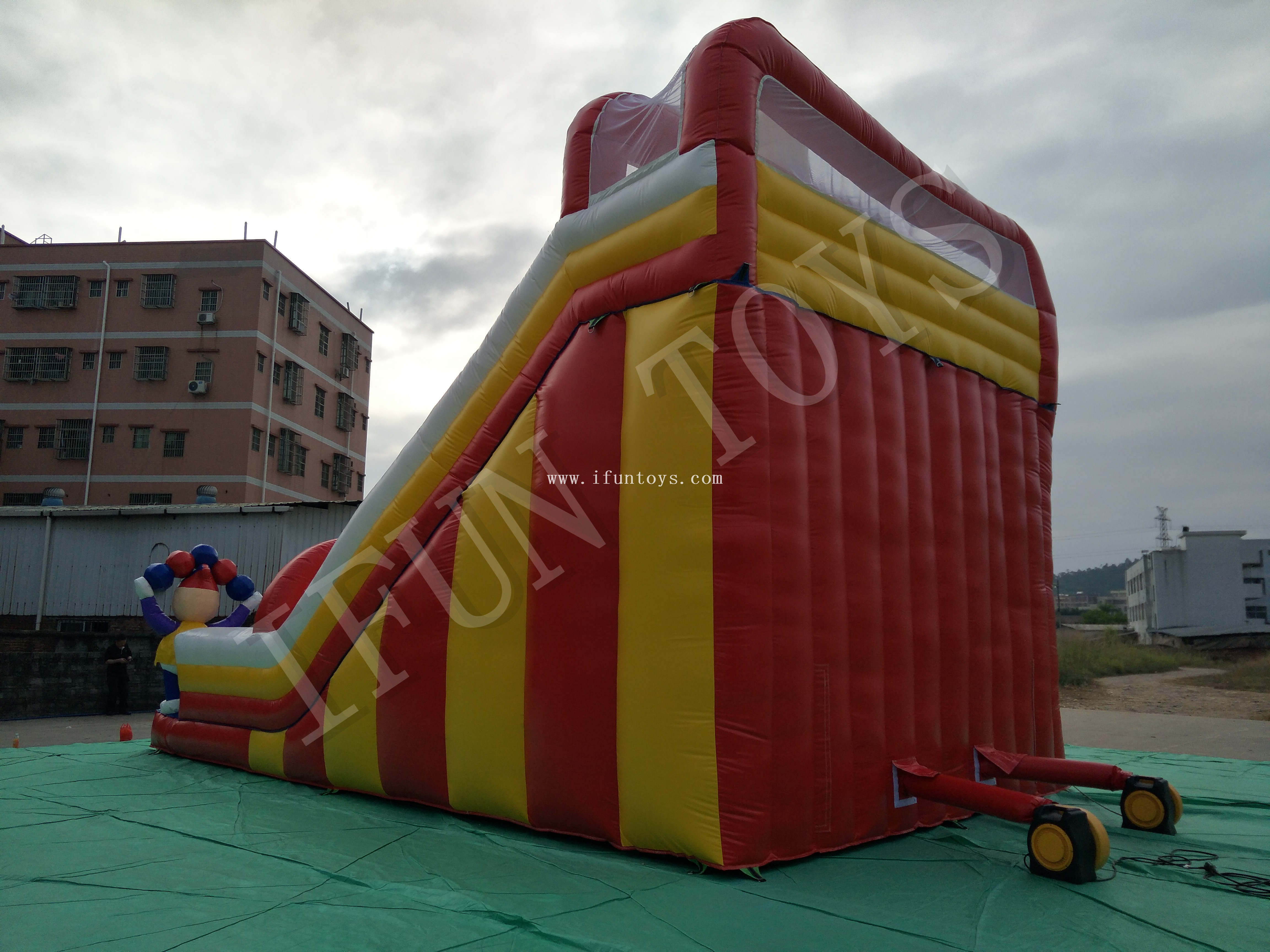 Inflatable Clown Slide for Amusement Park / Double Lanes Slip Slide / Waterslide Inflatable for Kids