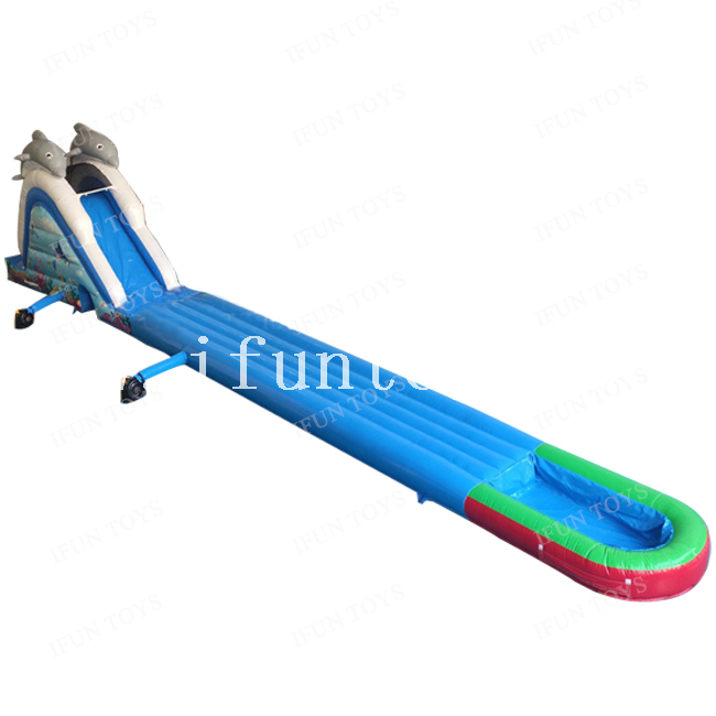 Commercial Kids Sea Ocean Inflatable Dolphin Water Slide with Pool Inflatable Pool Slide for Water Games
