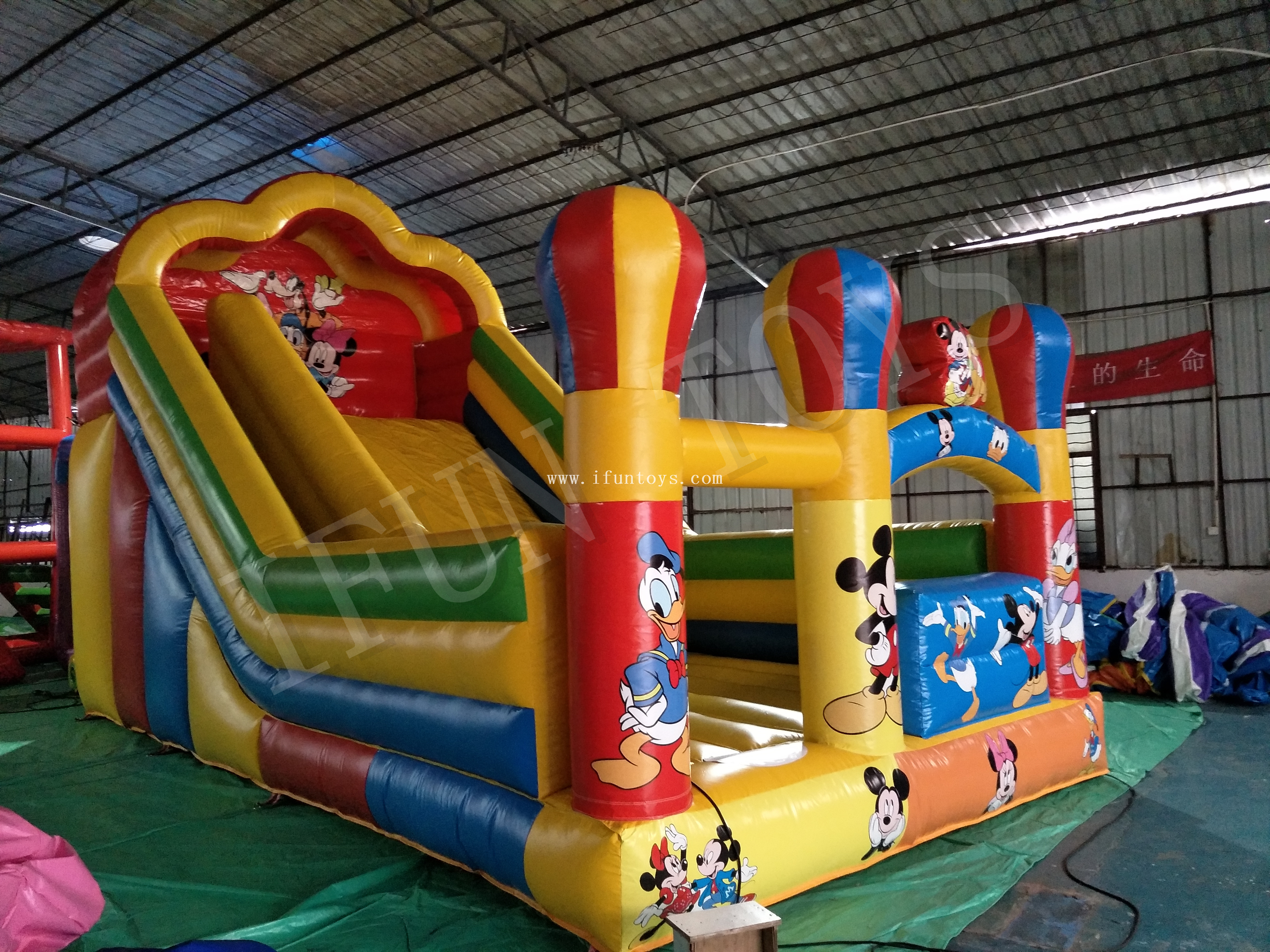 Disney Theme Inflatable Slide / Dry Slide / Bouncy Slide for Kids
