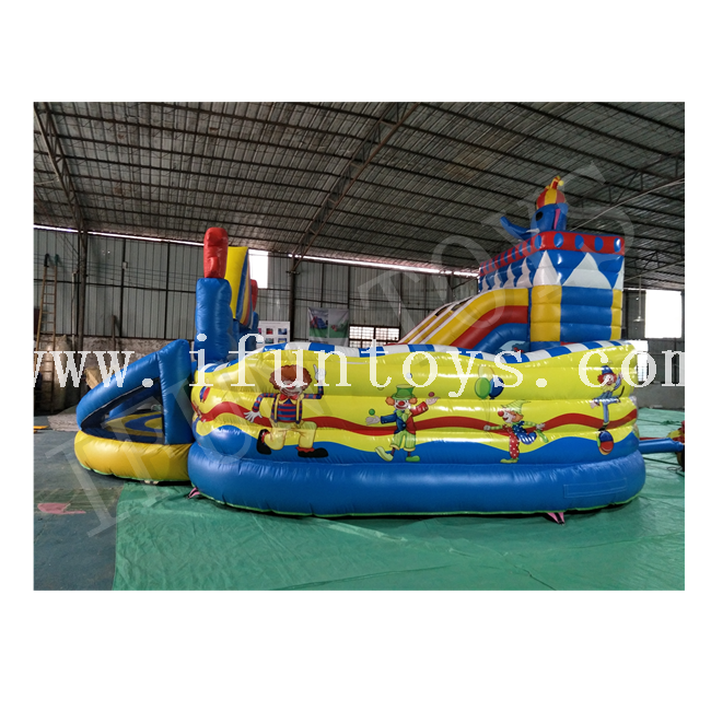 Birthday Party Theme Inflatable Funcity / Inflatable Slide Combo Playground/Amusement Park for Kids