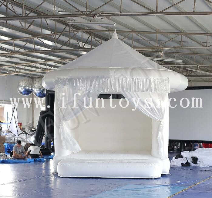 Inflatable Wedding Bouncer / White Inflatable Jumping Castle / Jumping House for Wedding
