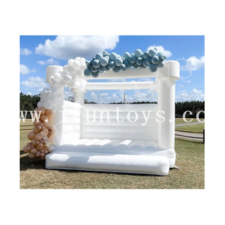 White Color Party Wedding Inflatable Bounce House Castle Jumper for Kids Adults