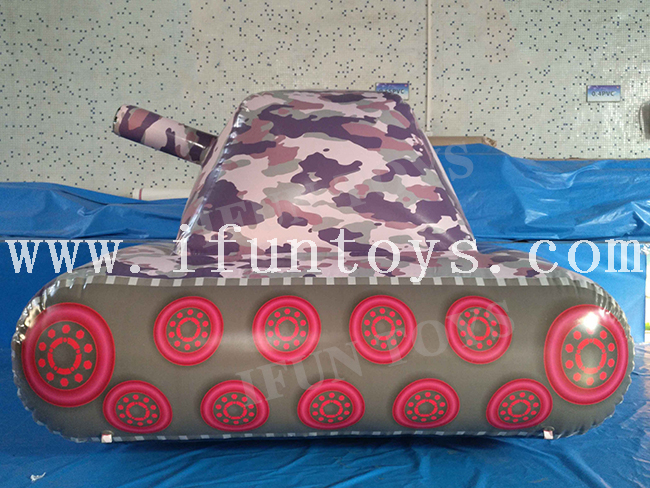 Air Sealed PVC Inflatable Military Tank / Army Tank Obstacle Bunker for Paintball Archery Games