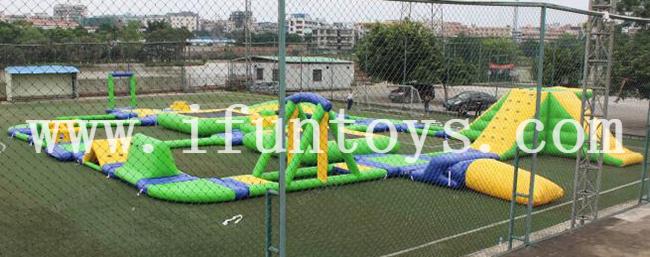 Outdoor Sports Floating Aqua Inflatable Sea Water Park Obstacle Inflatable Water Slide for Water Games