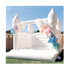 Outdoor Inflatable Wedding Bouncer White Bounce House with Slide and Ball Pit for Kids Birthday Party