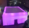 Giant outdoor LED lighting inflatable cube wedding party tent for event