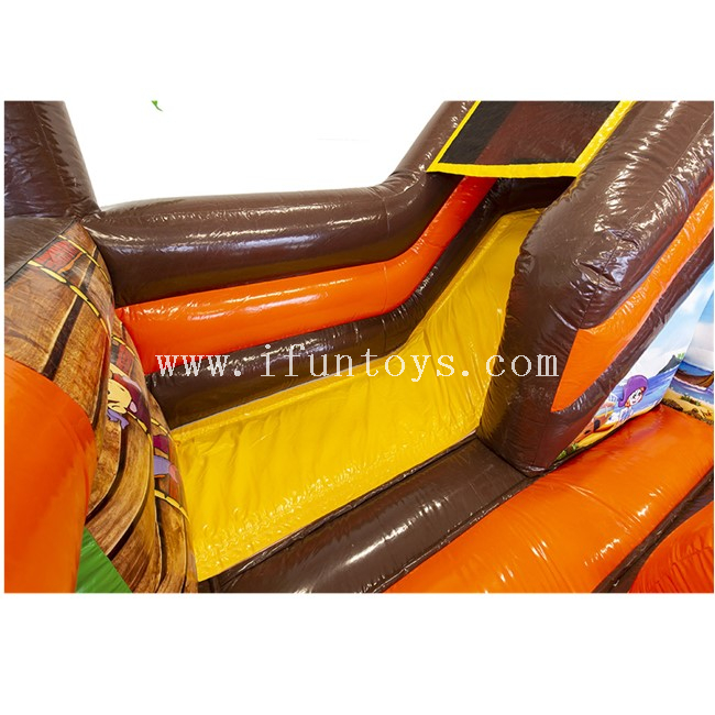 Inflatable Fun City Pirate Combo / Inflatable Pirate Bouncy / Inflatable Pirate Ship with Slide for Kids