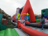 The biggest insane 5K inflatable assault obstacle course/military 5k race run obstacle /inflatable wipeout team building game for adults