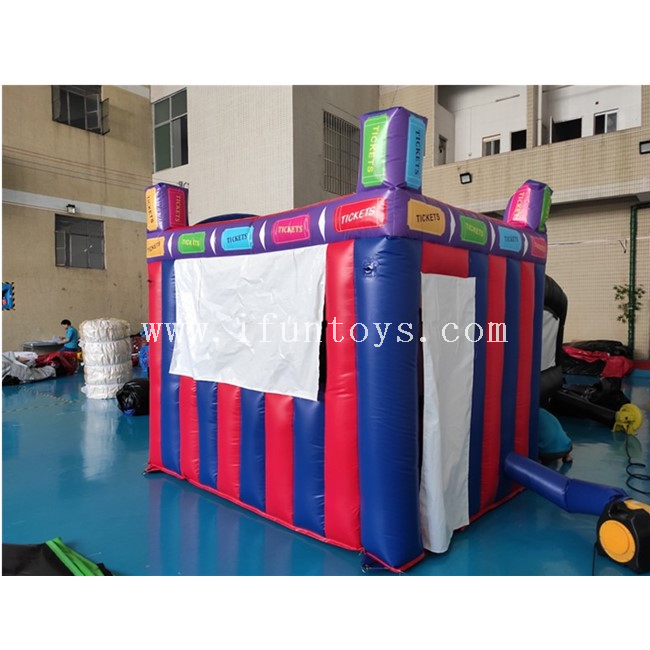 Portable Inflatable Ticket Booth / Outdoor Inflatable Ticket Counter / Inflatable Kiosk Booth Tent 