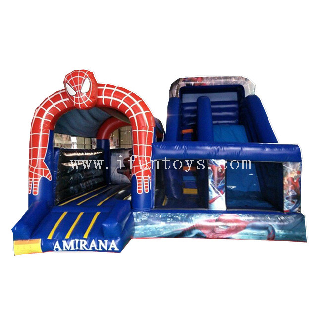 Inflatable Spider Man Bouncy Castle Jumping Bouncy Castle with Slide Combo